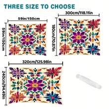 1 rèm che nắng ngoài trời họa tiết Mandala phong cách Bohemian màu gradient, dày chống nắng, dễ lắp đặt và cất giữ, phù hợp cho 6 người, dùng cho sân vườn, sân nhà, cạnh hồ bơi (không bao gồm cột) - Nhiều màu - Xem 5
