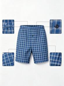 4pcs Men's Alro Boxers, Fashionable Printed Design, Casual Home Sleep Shorts, Travel Hot Spring Beach Pants, Soft Comfortable Breathable, Suitable For All Seasons, Sports Pants - Multicolor - View 3