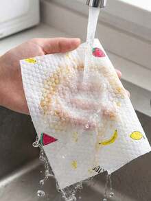 2 Rolls Total 200 Sheets Kitchen Cleaning Cloths, Kitchen Paper Towels, Microfiber Kitchen Towel Rolls, Multi-Functional Soft Thick Absorbent Cleaning Cloths, Magic Glass Cleaning Cloths, No Lint No Water Stains - 200 sheets of kitchen paper - View 4