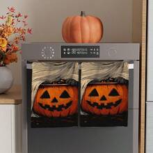 2/4/48pcs Halloween Series Ghost Black Cat Pattern Printed Kitchen Towels - Super Soft, Highly Absorbent Polyester Tablecloths And Hand Towels, Perfect For Holiday Decor, Kitchen Decor, Party Decor. - Multicolor - View 15