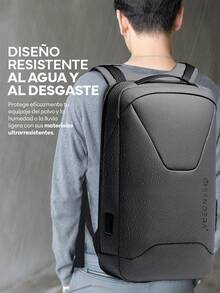 Redlemon 16.5" Anti-Theft Waterproof Laptop Backpack For Travel - Black - View 5