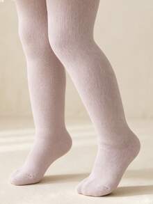 4 Pasang Celana Ketat Bayi Perempuan Warna Polos, Gaya Sederhana dan Serbaguna, Cocok untuk Semua Ukuran, - Berwarna merah muda - View 2