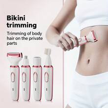 Alat Cukur Listrik Isi Ulang 4-in-1 untuk Wanita, Pencukur Wajah, Hidung, Kaki, Ketiak, Set Kecantikan Basah & Kering, Alat Cukur Listrik Portabel untuk Wanita, Pencukur Bikini - beraneka warna - View 3
