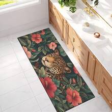 1pc Tiger Pattern Diatomaceous Earth Kitchen Mat, Absorbent Kitchen Floor Mat, Kitchen Rug, Long Strip Foot Mat, Sink Front Mat, Suitable For Kitchen, Bathroom, Entryway, Hallway, Laundry Room And Home Decor - Multicolor - View 7
