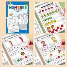 1 buah Buku Latihan Matematika Angka untuk Taman Kanak-kanak / Permainan Berhitung, Identifikasi Angka & Menjiplak Garis / Halaman Latihan Mewarnai, Pengajaran di Rumah & Kelas / Hadiah Ulang Tahun & Natal untuk Anak-anak / Buku Latihan Huruf, Buku Aktivitas Bentuk / Buku Teka-teki Logika - MultiWarna - View 2