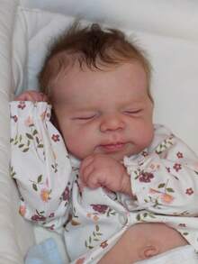 Eyes Closed 18 Inch Reborn Baby Dolls For Girls Realistic Full Body Vinyl Silicone Girl Dolls Birthday And Xmas Present Toys For Kids - Multicolor - View 8