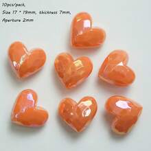 Solid Color AB Plated Color Cutting Surface Love Milk DIY Handmade Mobile Phone Chain Bead Material Heart Colored Jewelry Accessories - Multicolor - View 18