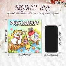 GDTME Libro de Colorear con Tema de Amigos Patos: Libro de Colorear con Patrones Audaces y Fáciles para Adultos y Niños, Ilustraciones Ricas y Lindas de Compañeros Patos, Páginas para Colorear, Regalo Festivo para Útiles Escolares, Halloween, Navidad y Diversas Reuniones de Fiesta, Mejorando la Creatividad, Bellamente Diseñado - amigos patos - Ver 6