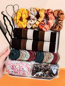 1159pcs Basic Fashion Hair Accessories Set, Includes Various Hair Ties And Hair Styling Tools - Suitable For Girls And Women, Perfect For Daily Matching - Multicolor - View 18