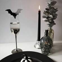20件裝萬聖節蝙蝠紅酒杯裝飾品－哥德式恐怖派對調酒與恐怖慶典裝飾配件 - 萬聖 - 查看 4