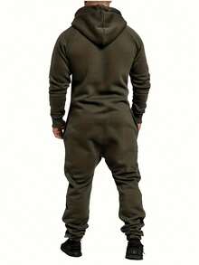 Clothes For Men, Home Pajamas, Camping Pajamas,  Men, Mens Clothes, Jumpsuit Men, Mens Winter Clothes, Christmas, Local Warehouse, And Closeout - Green - View 4