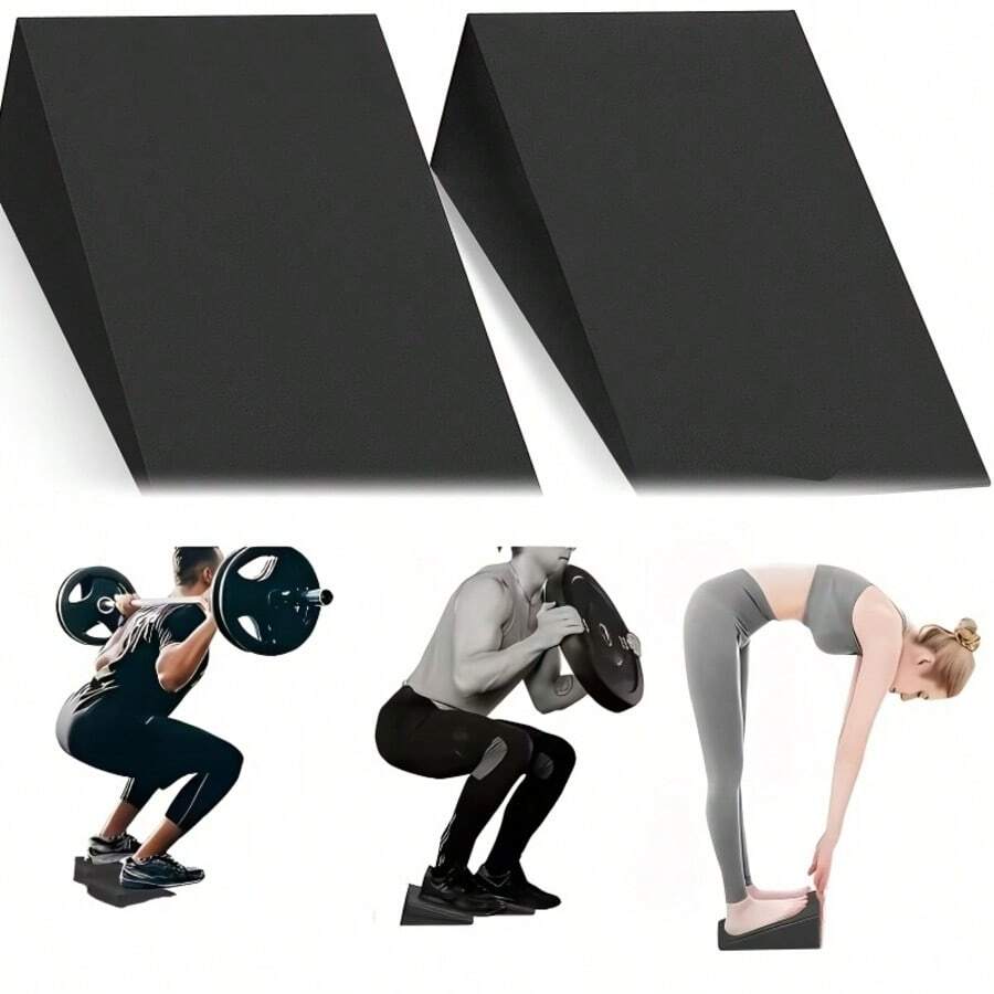 2pcs Squat Wedge Ramp Pedals, Ideal For Yoga, Strength Training And Deep Stretching, Suitable For Weightlifting, Squats, Calf Stretching, Home Gym Training, Gym Equipment