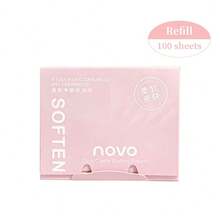 NOVO 1/2pcs Portable Oil Blotting Sheets, Easy To Carry, Green Facial Oil Absorbing Paper With Mirror And Powder Puff, Suitable For All Skin Types, Unisex Skincare Tool, Travel Essential, Self-Care, Facial Care - Multicolor - View 8