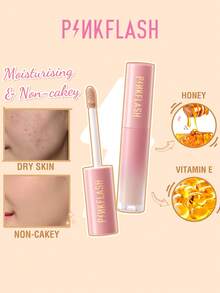 PINKFLASH 3.2g Long-Lasting Matte Concealer, Oil-Control Soft Focus, No Creasing Under Eyes, Sweat-Resistant, Water-Resistant, Smudge-Proof, Buildable Full Coverage, Ultra-Lightweight And Non-Heavy - #2 - View 5