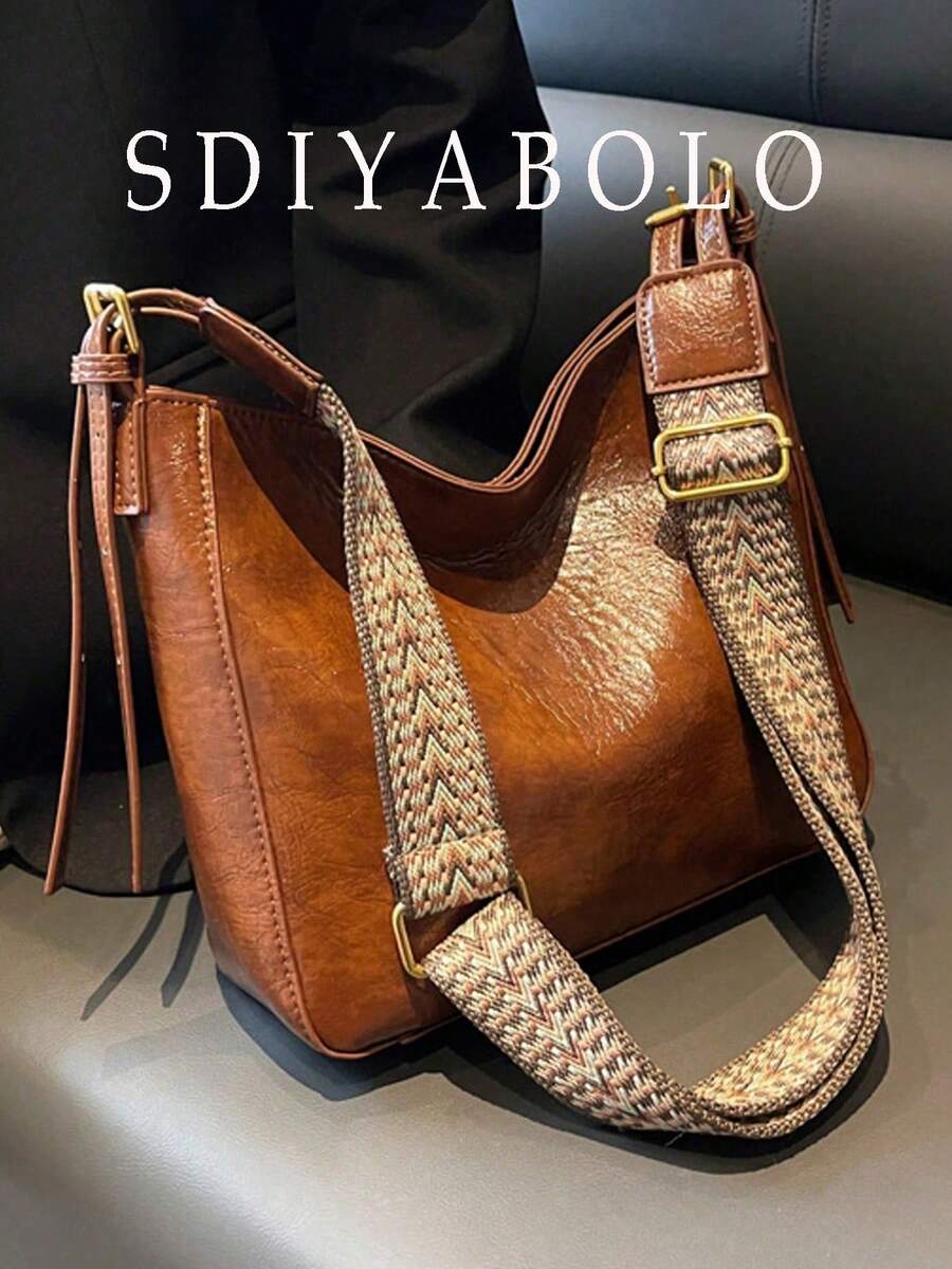 Grand sac fourre-tout de mode pour femmes, sac à l'épaule/sac banane, sac seau stylé