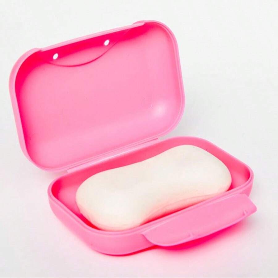 1pc Portable Travel Soap Box, Waterproof Sealed Leak-Proof Soap Case With Lid And Lock, Personalized Plastic Soap Storage Box, Suitable For Home, Outdoor, Hiking, Camping And Travel - Soap Dish - View 1