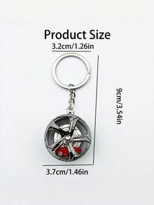 1 Buah Gantungan Kunci Hub Roda Berputar, Gantungan Kunci Kaliper Rem Hub Roda Mobil Keren, Liontin Ban Berputar 3D Kreatif, Hadiah untuk Penggemar Mobil, Gantungan Kunci Pria Gaya Balap JDM, Hadiah Ulang Tahun dan Natal - MultiWarna - View 6
