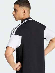 Adidas 男士 LFC POLO 針織領短袖 T 恤 BK5793 - 黑紅色 - 查看 3