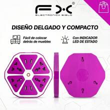 Hexagonal Power Strip With 4 Outlets And 4 USB Ports – 1.85m Cable, Surge Protection, 4 Colors Available - US A Type Plug(110-127V) - View 5