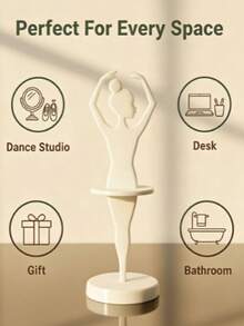 1pc A-Style Ballet Girl Hair Scrunchie Holder, Desktop Hair Accessory Storage Rack, Jewelry Display Stand, Suitable For Vanity Tabletop Use - Multicolor - View 7