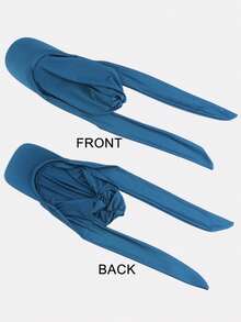 1pc Spring/Summer Brimmed Headband Sun Hat With Detachable Scarf, Outdoor Sun Protection Hair Cover, Suitable For Daily Use - Solid Color Hat Brim - View 4