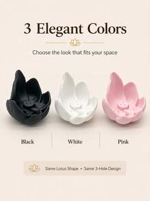 Lotus Aromatherapy Base, Creative Lotus Shaped Incense Burner, Home Fragrance Decor, Helps Regulate Mood And Purify Air, Suitable For Living Room, Bedroom, Room, Home Decor, Wedding, Essential Fragrance Tool For Yoga And Meditation Enthusiasts - Regular Model - View 3