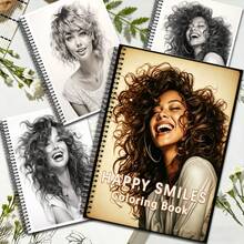 LOHO Time Immersive Coloring Book, Happy Women Smiling Theme, Stress Relief Coloring For Life, Adult Art Journal, Ideal Holiday Gift - A4 - View 4