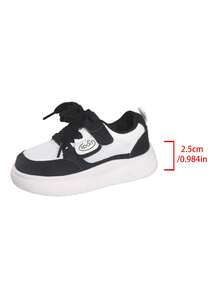 Toddler Fashion Versatile Casual Hook And Loop Sports Skate Shoes - Black - View 6