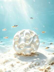 彎曲穿孔球形水族躲避屋,光滑材質適用於魚類與蝦類,多通道洞穴結構,小型魚蝦繁殖庇護所,創意魚缸裝飾 - 歡樂水族 - 查看 4