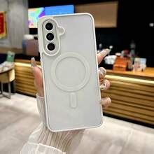 透明 PC 手機殼，相容 Galaxy A17 A07 A56 A26 A36 A37 A57 A16 A55 A25 A35 A15 A27 A05 A06 S26Ultra S25Ultra S24Ultra S23Ultra S22Ultra S25 FE S26 FE S24 S23 S22 機型，馬卡龍色手機殼，手機配件，夏季 - 白色 - 查看 5