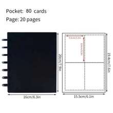 Álbum de Cartões Furo de Cogumelo para Photocards de Idols Fotos 3 Polegadas 4 Grid Portátil Resistente - A - Visão 11