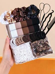 1159pcs Basic Fashion Hair Accessories Set, Includes Various Hair Ties And Hair Styling Tools - Suitable For Girls And Women, Perfect For Daily Matching - Multicolor - View 16