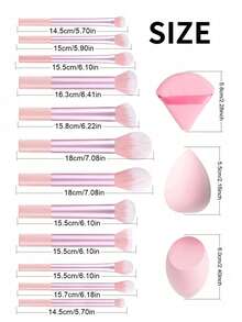 12pcs Makeup Sponges Are The Ideal Gift For Beginners And Girlfriends - Baby Pink - View 8