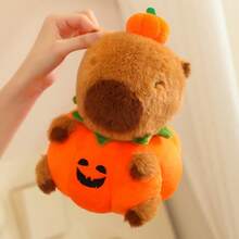 Halloween Pumpkin Capybara Plush Toy, Soft Plush Stuffed Doll, Ghost Pumpkin Doll Pillow, Halloween Party Ornament, Children's Exchange Gift - Multicolor - View 12