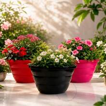 Kit 10 Vasos Cuia 13 Qualidade Premium Resistente Plantas Jardim Horta Flores Samambaia Multiuso - terracota - Visão 5