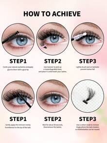 320pcs Single Lash Clusters, Lash Cluster Set, Fine Lash Clusters, Natural Lash DIY Lash Extension Set, Cluster Lash Set (320 Clusters, 10-16mm) - Lightweight Natural Style Lash Extension Set, Featuring Fine Stem Design, Includes Adhesive And Setting Liquid, Suitable For Home DIY. - Multicolor - View 9