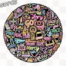 SCXXBSW 50 buah Stiker Alkitab Neon, Stiker Kartun Lucu untuk Keperluan DIY seperti Skateboard dan Ponsel - A - View 8