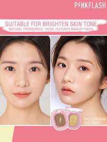 PINKFLASH 1.5g Matte Contour Powder, Ultra-Fine Silky Texture, Smooth Blending Without Patchiness Or Clumping, Long-Lasting Oil Control And Sweat Resistance, No Fading Or Shifting All Day - #S01 FLOAT - View 7