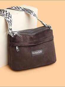 Dedoo Women's Soft Material Crossbody Bag, Middle-Aged Women's Shoulder Bag, Spring/Autumn New Design - Coffee - View 4