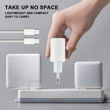 1 Set PD 20W Fast Charging EU Charger Kit, Compatible With IPhone 17/16/15/Pro/Pro Max, Type-C Wall Charger With Type C To USB C Fast Charging Cable, Portable USB-C Adapter Suitable For Samsung Galaxy S26-S20 - EU C Type Plug(220-240V) - View 7