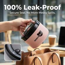 1pc/Set Portable 304 Stainless Steel Thermal Insulated Lunch Box With Handle, Leak Proof Fruit Salad Food Storage Container, Dishwasher & Microwave Allowable,Suitable For Student Adult Use In School, Office,Picnic, Travel, Back To School - Multicolor - View 6
