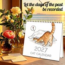 Cute Kitten Calendar, With Birthday And Anniversary Records, Fun Illustrations, 12 Months, A Birthday And Back-To-School Gift For Your Loved One, Holiday Gift, Stationery. - XJ-921 - View 4