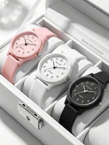 JasonRolls 5PCS Women's Wristwatches Vintage Classic Minimalist Round Dial Exquisite Digital Scale Elegant Women's Quartz Watch Suitable For Daily Casual Decoration, Holiday Parties, Valentine's Day, Anniversary, Wedding, Christmas And Other Occasions Also The Best Holiday Gift For Family And Friends Christmas Gift - Multicolor - View 15