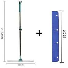 Blue Telescopic Magic Silicone Broom With Stainless Steel Handle And Foam Grip, Comfortable For Kitchen, Bathroom, Living Room Cleaning - Multicolor - View 18