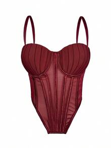 Women Chest Bracket - Burgundy - View 1