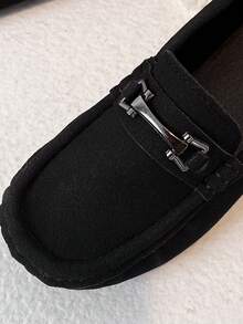 1 Pair Loafers Oxford Shoes, Soft Sole Casual Slip-On Sneakers Suitable For Boys' Spring/Autumn Outdoor Training Wear - Black - View 7