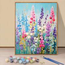 Paint By Numbers For Adults & Beginners DIY Flower Acrylic Painting Set 40*50cm 16*20 Inch Unframed Canvas With Brushes Paints Home Decor Holiday Birthday Christmas Valentine's Day Graduation Gift - Flower - View 3