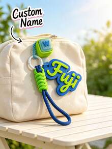 Customized Name Keychain, Personalized Creative Keychain, Bag Charm, Personalized Gift Suitable For Men And Women, Learning Supplies, Suitable For Teenagers, Middle School Students, High School Students, College Students, Lower Grade Students, Exquisite And Romantic, Practical And Fashionable, Travel Storage, Back To School Season - Multicolor - View 5