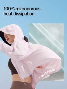 Beneunder Women's Lightweight Poncho-Style Sun-Protective Jacket (Hooded) UL002 - White - View 4