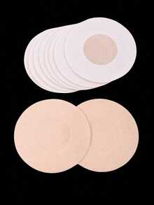 10/30/60/100pcs Disposable Invisible Nipple Covers, Standard Size 6cm, Seamless Breast Petals For Party Dresses - Apricot - View 4